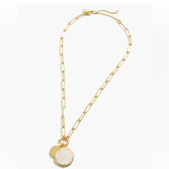 Madewell Stone Collection Moonstone Statement Necklace in gold
